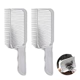 GUTERTOP Peine de transición para cortar el pelo, plantilla ajustable, peine curvado de transición, peine de transición para hombres, peluquería, color gris