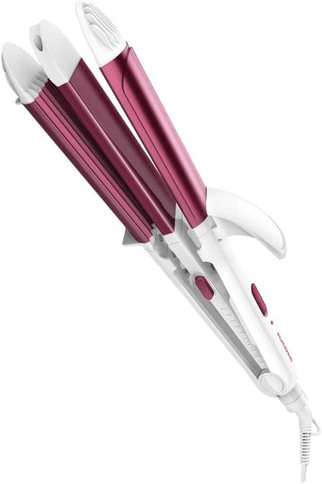 DULASP Rizador de pelo lacio, tres en uno, férula para niña, pequeña flequillo, plancha de pelo de maíz