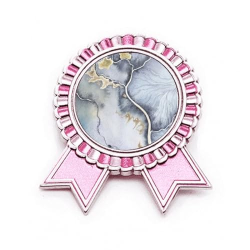 Broche aquarelle rose en métal M pour sublimer vos vestes et écharpes
