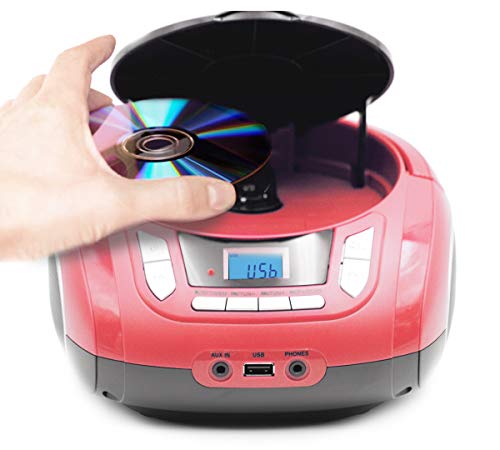 Lauson NXT966 Tragbarer CD-Player mit Bluetooth | Boombox UKW-Radio | CD-Player mit Stereolautsprecher | USB-Eingang… - Image 3