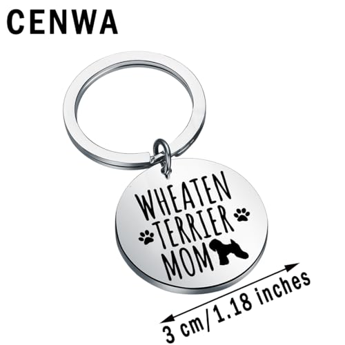 Image of CENWA Wheaten Terrier Lovers Gifts Wheaten Terrier Mom Keychain Wheaten Veterinary Mom Gift