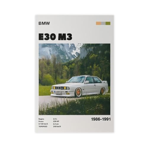 BMW Car Poster Luxury Sports Racing Canvas Print Modern Home