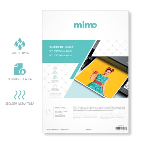 Papel Fotográfico Brilho - Mimo - 230 g - A4-50 Fls