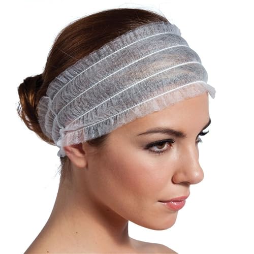 KIBERTIC – 100 PCS Fascette per Capelli Monouso Estetica, Fasce Elastiche Capelli Monouso, Fascetta per Capelli Donna, Usa e Getta, Attrezzature Estetiche, Fasce Capelli Donna, Estetista Accessori