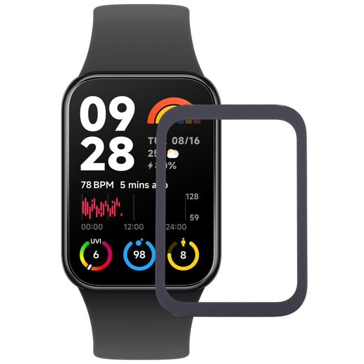 ZLALISA Lente exterior de cristal para pantalla frontal Xiaomi Mi Band 8 Pro