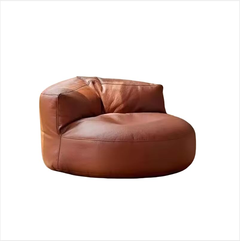 Juego de puf y puf para adultos, incluye relleno, fácil de limpiar y altamente resistente, sofá, sala de estar, decoración del hogar (estilo regular marrón)