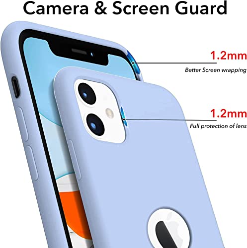 Image of VONZEE Liquid Silicone Soft Back Cover for iPhone 11 Case, Shockproof Slim Camera & Full Body Protection Non Yellowing Cover with Microfiber Lining & Logo Cut (6.1 Inch) -Sierra Blue