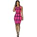 TIFENNY Women Sexy Dress Bandage Cocktail Sleeveless Bodycon Evening Party Dresses (M, Hot Pink)