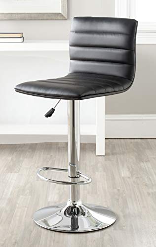 Safavieh Home Collection Arissa Black Taburete de Bar Giratorio Ajustable con Gas de 23.8-29.9 pulgadas miniatura 2