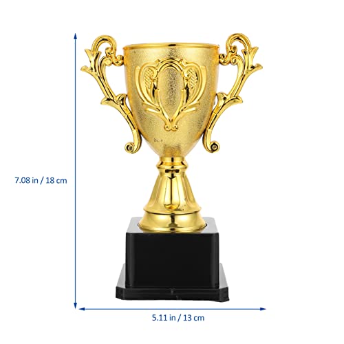 NOLITOY Copo de troféu de ouro de plástico 18 cm troféus de prêmio de ouro troféu de competição copo