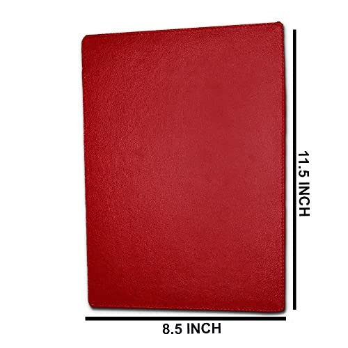 Faux Leather Placemats for Dinner Table Pack of 4 (Red), 29x21 cm - Image 3