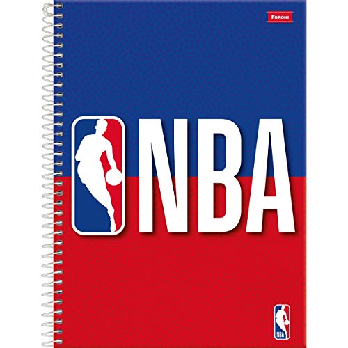 Caderno 10 Matérias Capa Dura 2019 NBA 200 Folhas, Foroni 9301, Multicor, 4 unidades
