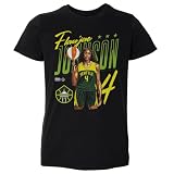 500 LEVEL Flau'jae Johnson Seattle Storm Player Pose Toddler Shirt (Black, 4T)