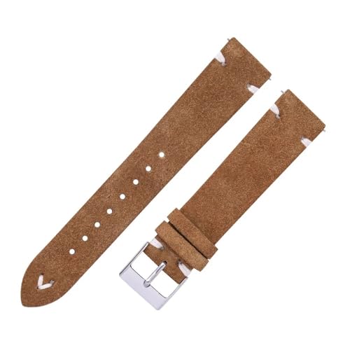Bracelet de montre en cuir marron 18mm et 20mm pour hommes et femmes