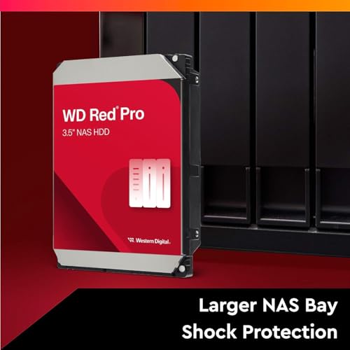 Image of Western Digital 20TB WD Red Pro NAS Internal Hard Drive HDD - 7200 RPM, SATA 6 Gb /s, CMR, 512 MB Cache, 3.5 inch - WD202KFGX