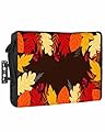 DecorLovee Outdoor TV Cover 80 to 85 Inches Weatherproof & Waterproof, Fall Maple Leaf Outdoor TV Enclosure with Remote Control Pocket, Red Orange Botanical Farmhouse TV Screen Protectors
