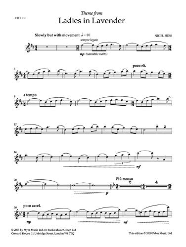 Ladies in Lavender (Theme from the Motion Picture): Score & Part (Faber Edition) - Image 2
