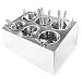 COMMERCIAL 6-HOLE STAINLESS STEEL CYLINDER FLATWARE SILVERWARE UTENSIL HOLDER ORGANIZER CADDY by overstockedkitchen