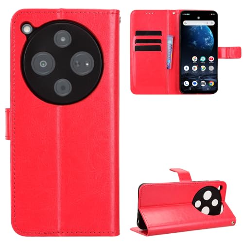 �J�o�[ �Ή��@�� for ZTE Nubia P9 Pro 5G,�Ή��@�� for Optus X Pro 2 5G [PU���U�[+�V�F��] [�t���b�v�X�^���h] [�E�H���b�g�J�[�h�X���b�g] [�}�O�l�b�g�N���[�W���[] Red