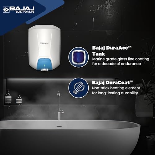 Image of Bajaj Endure Series Gracio 25L Storage Water Heater For Home|5 Star Rated Geyser For Bathroom|Thermo-Knob|Shock Resistant Rust Proof|Child Safety|10-Yr Tank 6-Yr Element 4-Yr Product Warranty|White