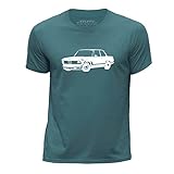 Weiches Gefühl Stuff4 Jungen/Alter 3-4 (98-104cm)/Ozean Grün/Rundhals T-Shirt/Schablone Auto-Kunst / 2002 Turbo