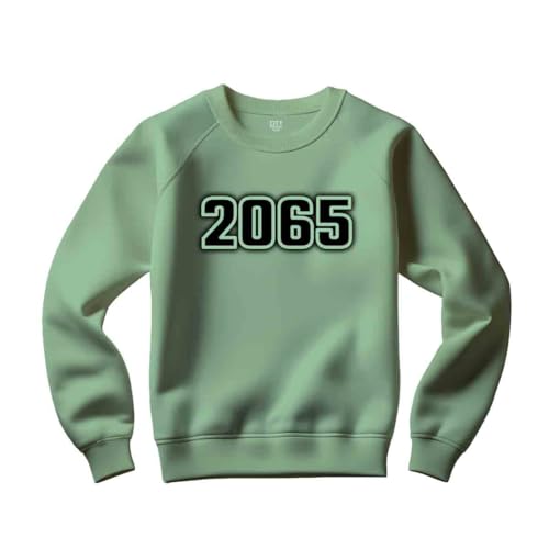 [CITY POSTERS PLUS] 2065 Year Unisex Sweatshirt (Mint Green, XXL)