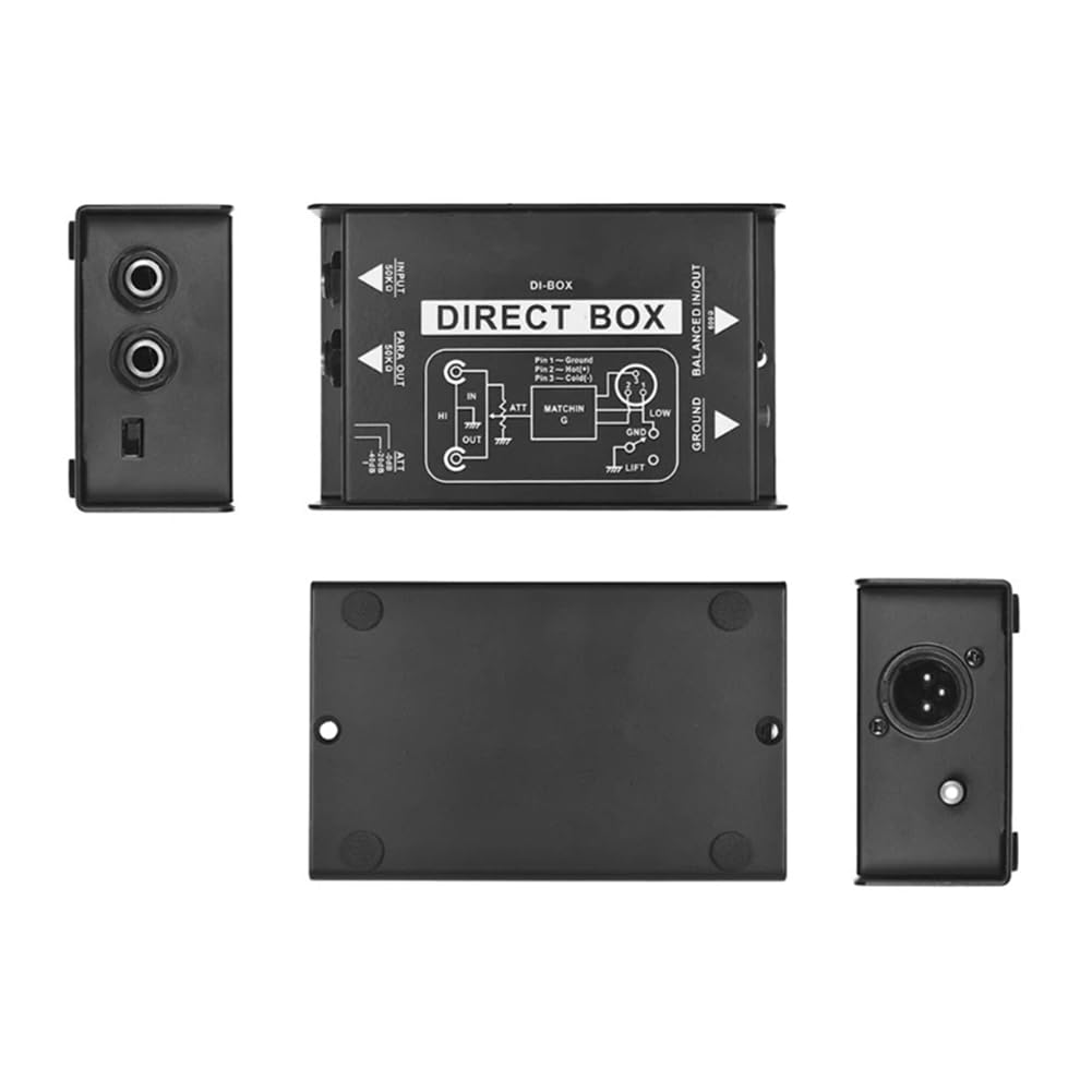 DI-Box Passivo Nudeg - Convertitore Segnale Da Sbilanciato A Bilanciato, Per Chitarra E Basso, Con XLR E Jack - Foto 7