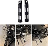 Goldfire 1 Pair Motorcycle Foot Pegs CNC Cut Male Front & Rear Foot Pegs Foot Rests Motorcycle Passenger Pedals Compatible with Harley Sportster, Dyna, Road King (Black)