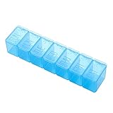 7 Days Weekly Pill Organizer,Extra Large 7 Days Pill Cases Travel Daily Pill Box for Fish Oil, Calcium Tablets Supplements and Other Vitamin Pill (Blue)