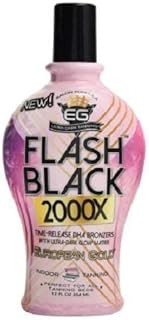European Gold Flash Black 2000X Indoor Tanning Lotion with Time-Release DHA Bronzers, 12 Ounce
