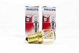 Philips 15 WATT E14/SES Oven LAMP Light Bulb 300 Degrees - Small Screw Cap Fitti...