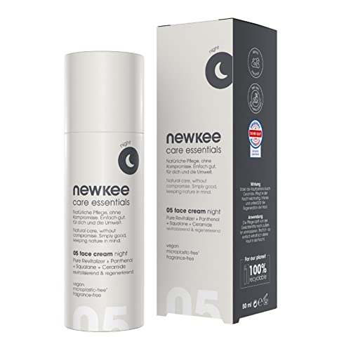 newkee crème de nuit (50 ml), hydratation intensive pour chaque type de peau, anti-âge, soin riche pour la nuit par Manuel Neuer et Angelique Kerber