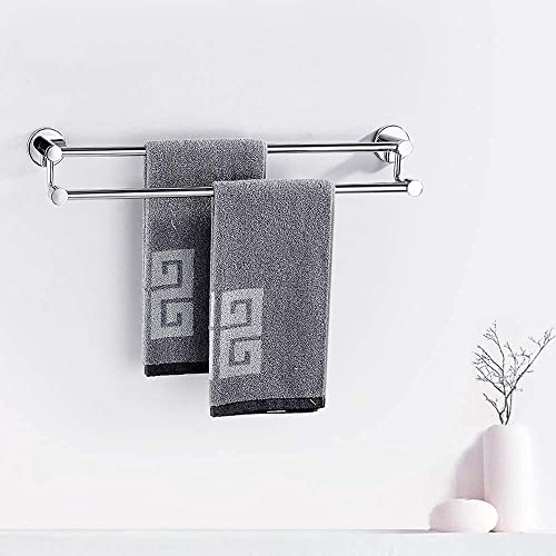 Barra de baño duradera de acero inoxidable con soporte de doble poste moderno de 70 cm 3