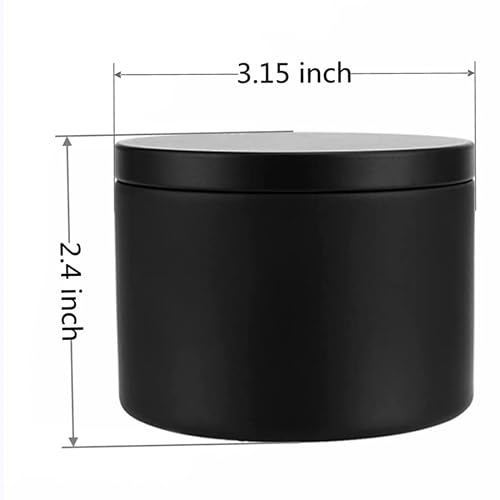 Sonviibox 24 Pack 8 Oz Candle Tins,All Black Candle Tins For Making Candles Bulk,8Oz Candle Jars,Tin Jars For Candle Making,Candle Jars (24Pack, Black3) #TOP1