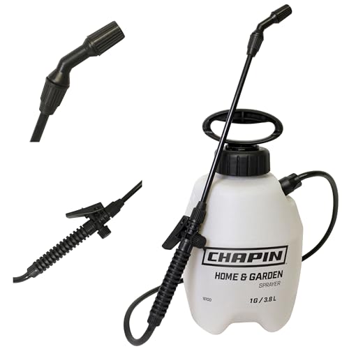 Chapin 16100 Pump Sprayer, 1‑Gallon, Lawn & Garden, Translucent Poly Tank, Adjustable Cone Nozzle, Ergonomic Handle & in‑Tank Filter for Herbicides, Pesticides, Fertilizers & Cleaning Tasks