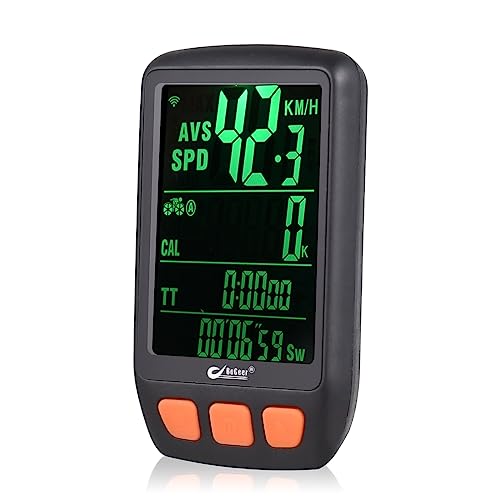 Kavolet Ciclocomputador inalámbrico, velocímetro Digital para Bicicleta, cuentakilómetros con batería Recargable, velocímetro de Bicicleta, luz de Fondo, cronómetro de Bicicleta, velocímetro de