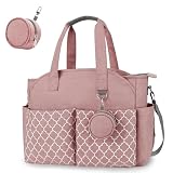 Guyisile Bolso Cambiador Bebe, Pañaleras Gran Capacidad con Bolsa de Chupete para Bebés, materna Messenger, Gran Bolso de Viaje, Bolsa Hospitalaria Multifunción para Maternidad (Rosa)