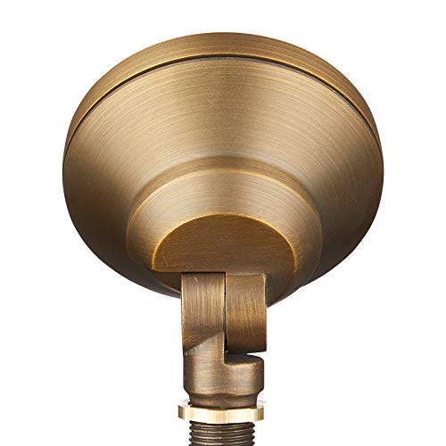 Volt Cast Brass 12V Round Wall Wash Flood Light (Bronze) With 3W 2700K G4 Led Bulb #TOP3