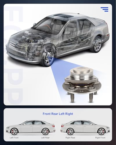 Image of ECCPP 2-Piece 513401 Wheel Hub Bearing for Chevrolet Camaro 2018-2021 | for Cadillac CTS 2016-2019 5 lugs Pre-Greased Sealed