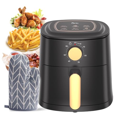 Fritadeira Sem Óleo Air Fryer 4L,Preto, 1000W, 127V/220V，Equipado...