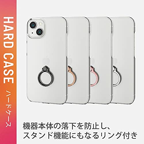 美品iPhone13本体　ケース　リングセット Amazon.co.jp: エレコム iPhone 13 2眼 ハードケース リング付き