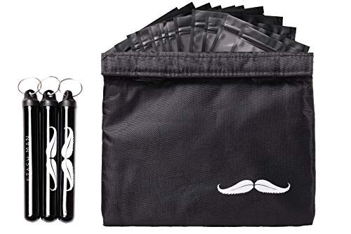Stash Man Bag Kit - 3 King Size Tube Container With Strain Storage Resealable Air Tight Zip Bags For Accessories #TOP28