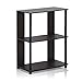 Furinno JAYA Simple Design 3-Tier Bookcase / Bookshelf / Display Rack, Plastic Tubes, Walnut