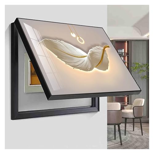 Qulamrdk Cuadro para Tapar Cuadro Electrico Cubierta de Panel Eléctrico, Cubiertas de Medidor Eléctrico Montadas en La Pared Cubrecontador Tapa Desmontable(A,40 x 50 cm/15.7inx19.6in)