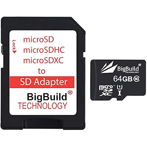 BigBuild Technology 64GB Ultra schnelle 80MB/s Klasse 10 MicroSD Speicherkarte für ASUS ZenPad Z300M-6A066A Tablet Cover