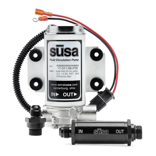 Setrab 17-311-06-IF05 SUSA Mini Gear Oil Circulation Pump, 12V An06 Connections, 150µ Filter