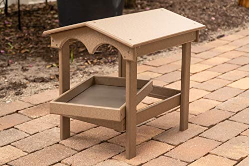 DutchCrafters Poly Covered Ground Bird Feeder with Removable Tray Made in America