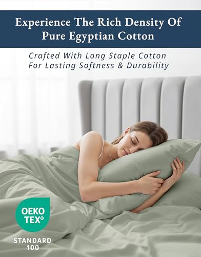 Image of LANE LINEN King Split Sheets for Adjustable Bed Sateen Weave - Mineral | Extra Deep Pocket King Sheet Set - 4-Piece Set, For Guests And Everyday Use, For A Silky Hotel-Style Bed, Cozy Feel
