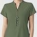 Wink Women's Mandarin Collar Scrub Top - Olive, 5X