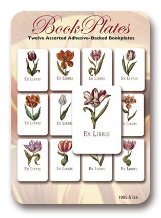 Laurel Botanical Tulips - Set of 12 Assorted Adhesive Bookplates